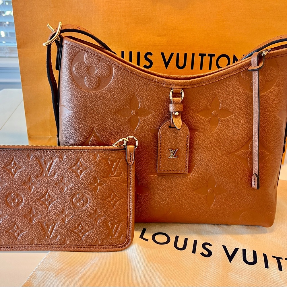 SOLD! Louis Vuitton CarryAll PM Cognac Monogram Empriente Shoulder Bag